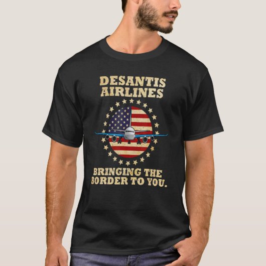 T-shirt DeSantis Airlines Mème politique Ron DeSantis US F (Devant)