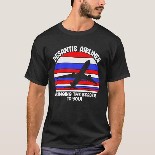 T-shirt DeSantis Airlines Retro American Flag (Devant)