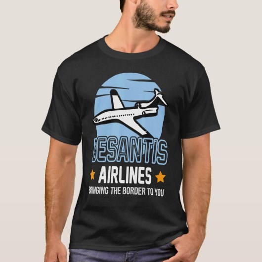 T-shirt DeSantis Airlines Shirt, Retro Bringing the Border (Devant)