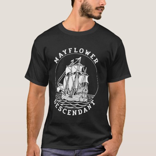 T-shirt Descendant de Mayflower (Devant)