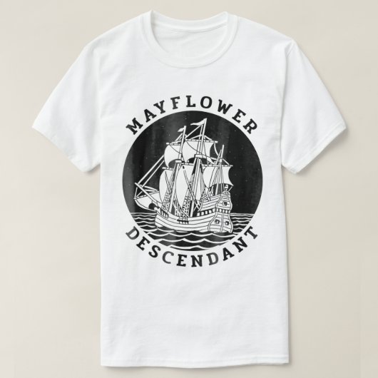 T-shirt Descendant Mayflower (Design devant)