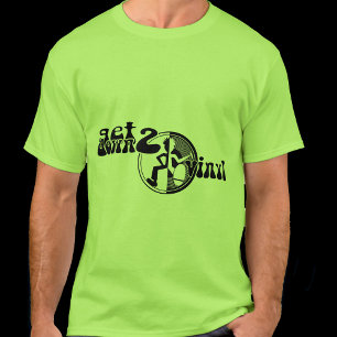T-shirt Descendre 2 vinyle funky clubing green black tee