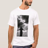 T-shirt d'esclave blanc avec motif (Devant)