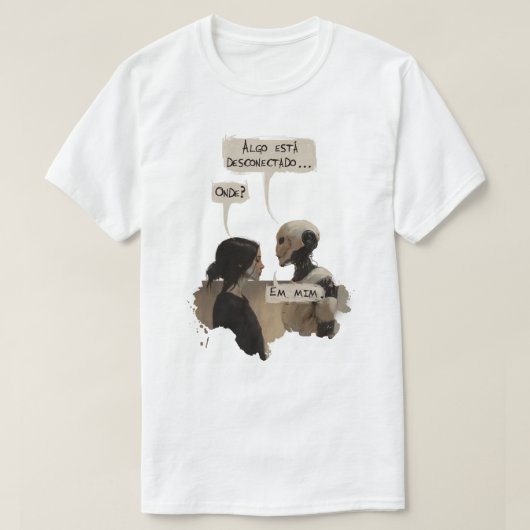 T-shirt Desconectado (Com frase) (Design devant)