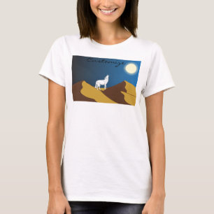 T-shirt Desert Coyote Howling Pleine lune Thunder_Cove