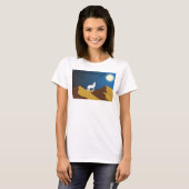 T-shirt Desert Coyote Howling Pleine lune Thunder_Cove (Devant entier)