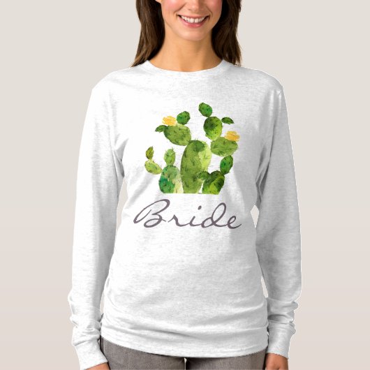 T-SHIRT DÉSERT D'EAU VERT BRIDE CACTUS FLOWER (Devant)