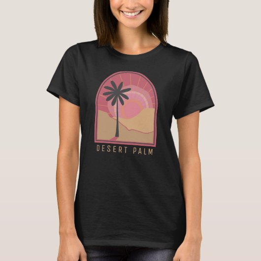 T-Shirt Desert Palm (Rose) (Devant)