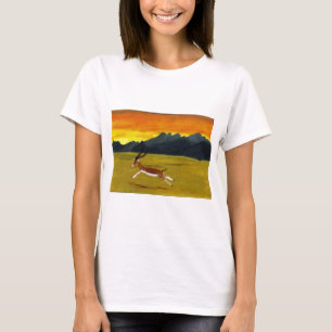 T-shirt Desert Sunset Gazelle Wildlife Art