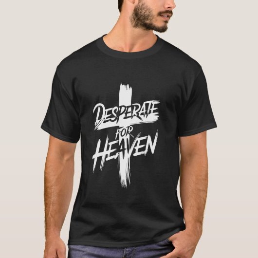 T-shirt Désespéré de ciel en blanc (Devant)
