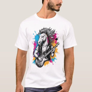 T-Shirt Desi avec gravure vintage de joueur de gui