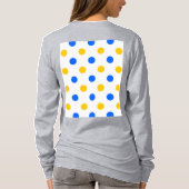 T-shirt Design à points blancs bleus jaunes (Dos)