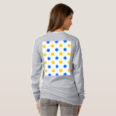 T-shirt Design à points blancs bleus jaunes (Dos entier)