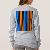 T-shirt Design à rayures verticales bleu orange bleu (Dos)