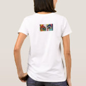 T-shirt design abstrait, cubisme, visages colorés (Dos)
