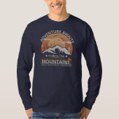 T-shirt Design "Adventure Await-Explore the mountain" (Devant)