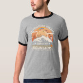 T-shirt Design "Adventure Await-Explore the mountain" (Devant)