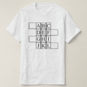 T-shirt design Alphabet simple (Design devant)