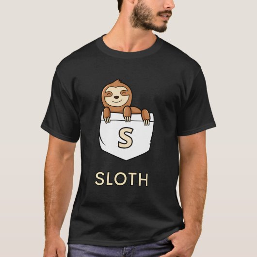 T-shirt Design animal de poche Sloth (Devant)