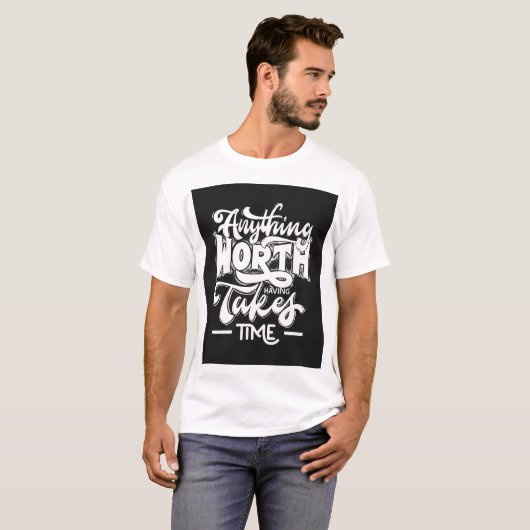 T-shirt Design Attitude Citations, Hommes et Femme (Devant entier)