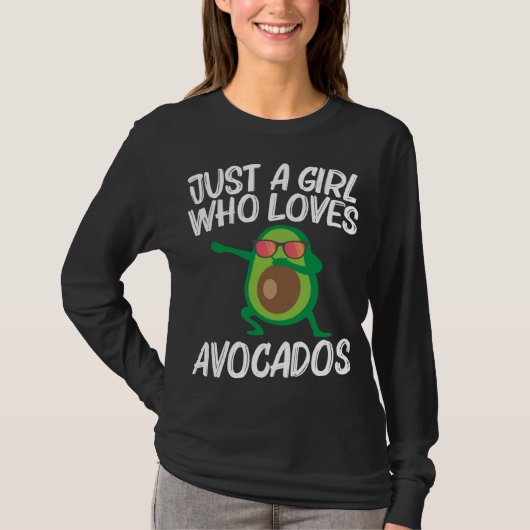 T-shirt Design Avocado mignon Pour Filles Enfants Fruit Sa (Devant)