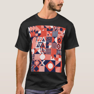 T-shirt Design Bauhaus rétro, géométrique coloré.