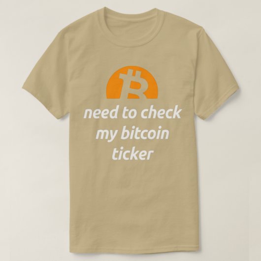 T-shirt Design Bitcoin Ticker (Design devant)