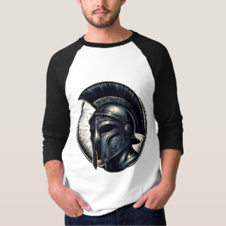 T-shirt design casque de guerrier classique
