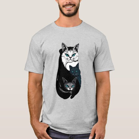 t-shirt design chat 5 (Devant)