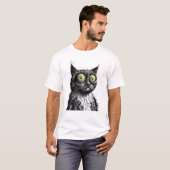 T-shirt design chat effilé (Devant entier)