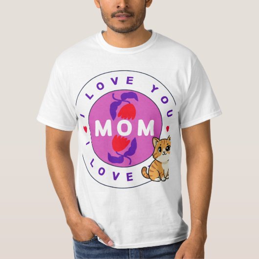 T-shirt design chat et maman (Devant)