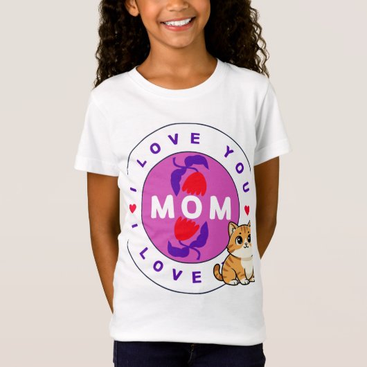 T-shirt design chat et maman (Devant)