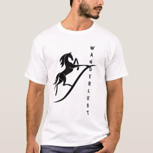 T-shirt Design Cheval élégant "Wanderlust"