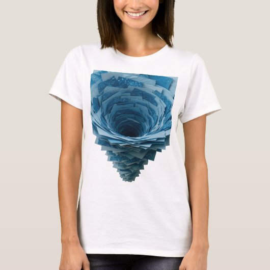 T-shirt Design Chic Argent BLUE TORNADO (Devant)