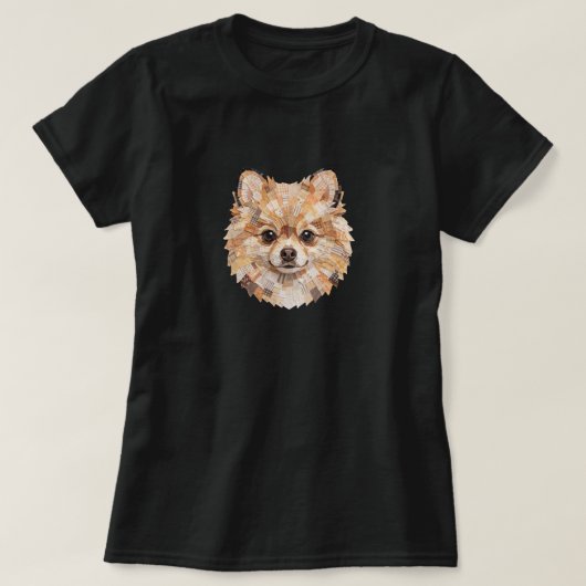T-shirt design Chien Pomeranian (Design devant)