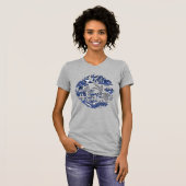 T-shirt Design classique de saule bleu (Devant entier)
