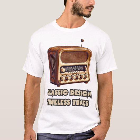 T-shirt Design Classique, Tunes Intemporelles. Radio rétro (Devant)