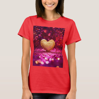 T-shirt design coeur élégant