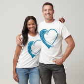 T-shirt Design Coeur Ocean Wave (Unisexe)