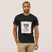 t-shirt design coffee is life design art (Devant entier)