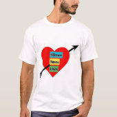 T-shirt design d'amour (Devant)