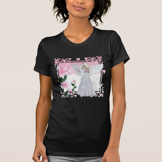 T-shirt Design d'angle de fleurs (Devant)