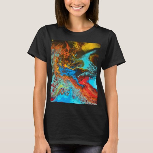 T-shirt Design d'art Abstrait - Coloré (Devant)