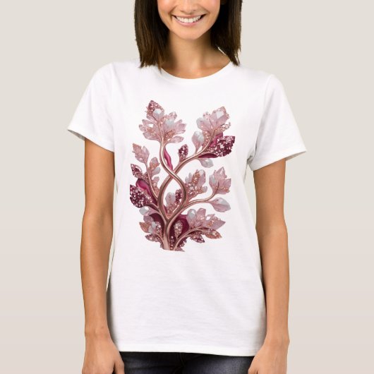 T-shirt Design d'ART abstrait en argent moderne (Devant)