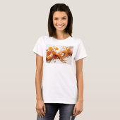 T-shirt Design d'art abstrait Orange Snappy (Devant entier)