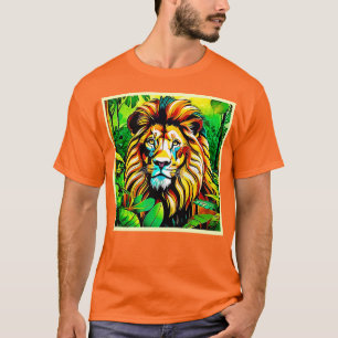 T-shirt Design d'art pop de Jungle Lion