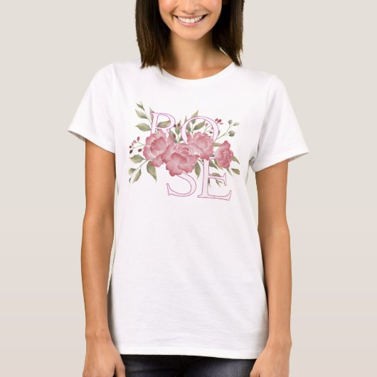 T-shirt Design d'art rose (Devant)