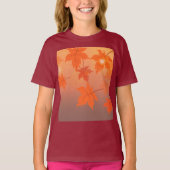 T-shirt Design d'automne avec feuilles d'érable et effet b (Devant)