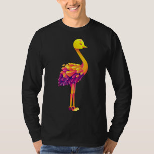 T-shirt Design d'autruche coloré Soutien aux droits des an
