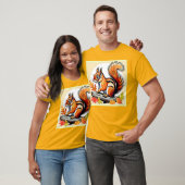 T-shirt Design de charme d'écureuil d'automne (Unisexe)